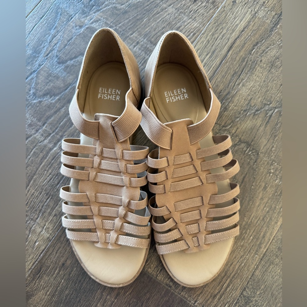 Eileen Fisher Women's Rato Tan Gladiator Sandals NWOB